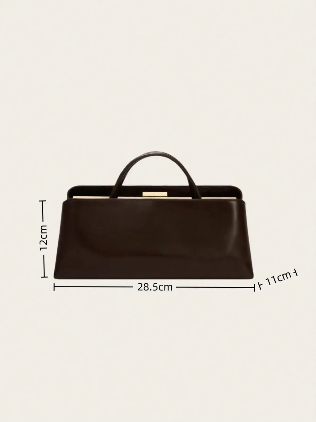 Women Frame Clasp Clutch Shoulder Bag Tote Handbag 2025 Winter New Bag Coffee Black Off White Color