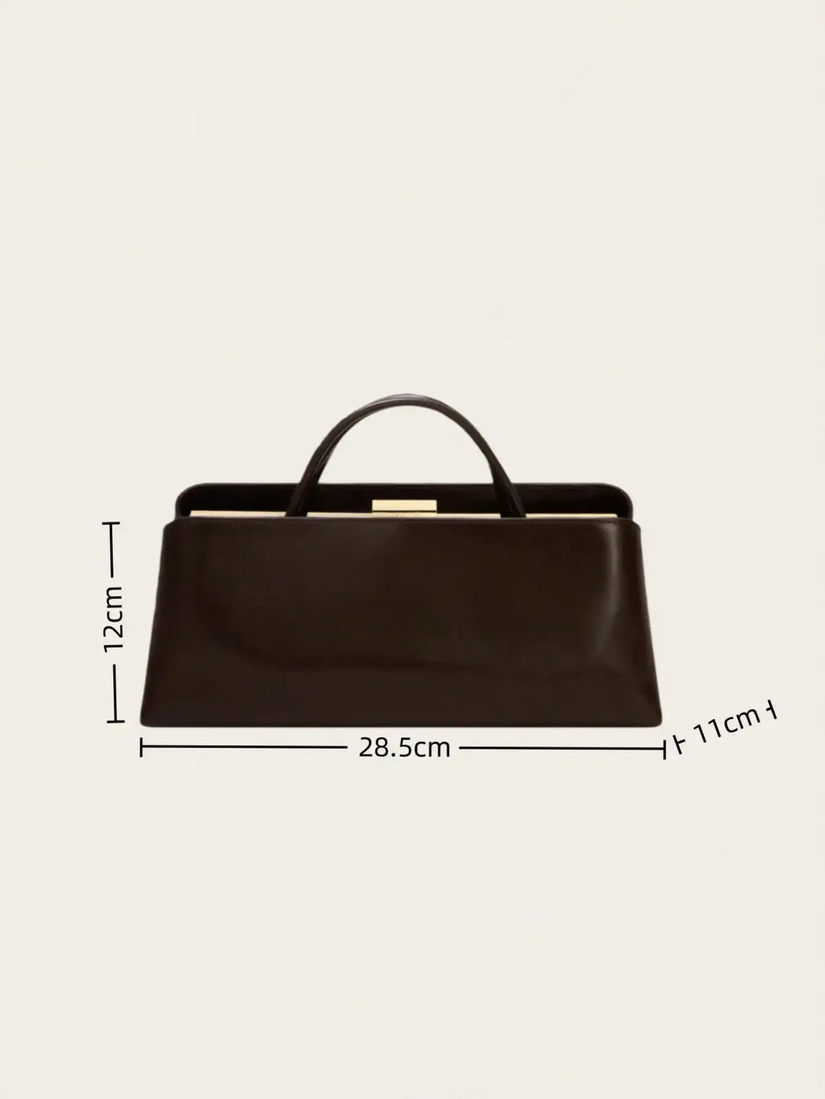 Women Frame Clasp Clutch Shoulder Bag Tote Handbag 2025 Winter New Bag Coffee Black Off White Color