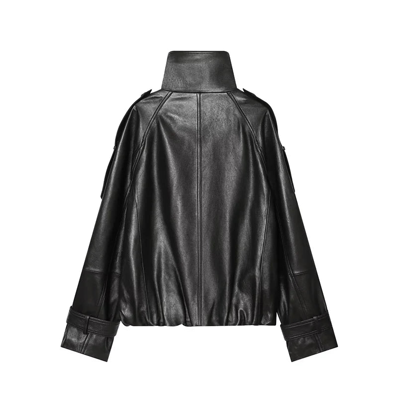 Winter Leather Jackets Women's 2026 New Fashion Loose Elegant Young Warm Women's Coats Street Chic Long-sleeved Ouetrwear Coats