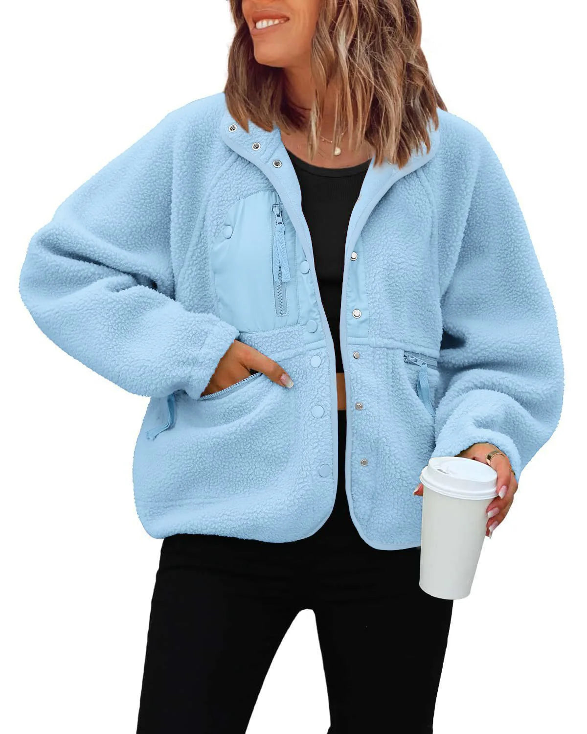 Winter Jacken Autumn Winter Women's Versatile Jacket Sports Casual Sweatshirt Buttons Chamarras Invierno Mujeres Oberbekleidung
