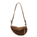 Frosted Retro Bag for Women 2025 New Autumn and Winter Niche Design Faux Suede Shoulder Messenger Commuter Dumpling Underarm Bag