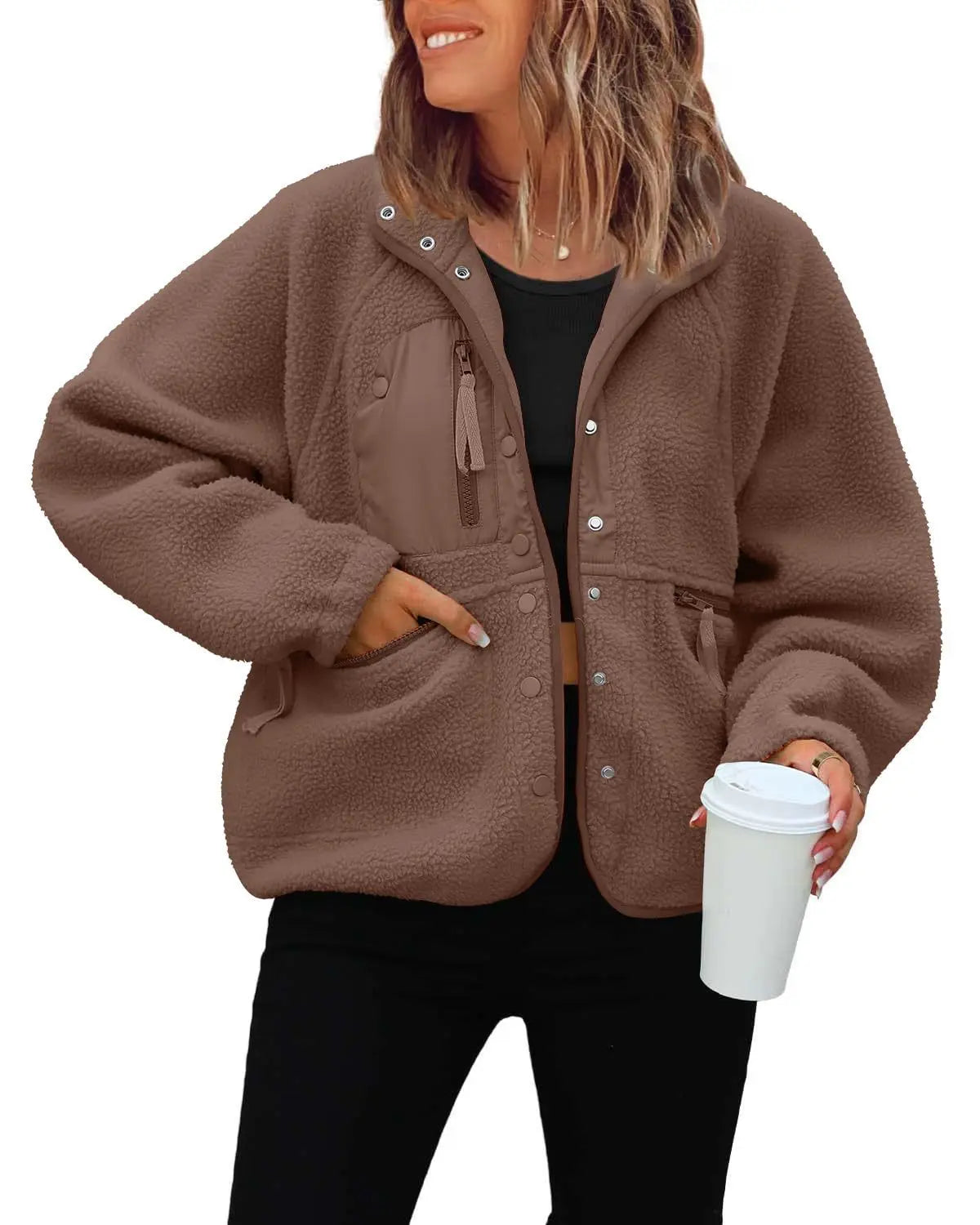 Winter Jacken Autumn Winter Women's Versatile Jacket Sports Casual Sweatshirt Buttons Chamarras Invierno Mujeres Oberbekleidung