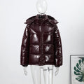 2026 Winter Women's Jackets With Hood Casual Stand Collar Zipper Long Sleeve Warm Female Coat Lady Street Chic Down Jacket New