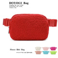 Winter Fleece Belt Bag for Everywhere Women Crossbody Bag White Fanny Pack Bag Small Waist Bag with Adjustable Strap (Ivory)