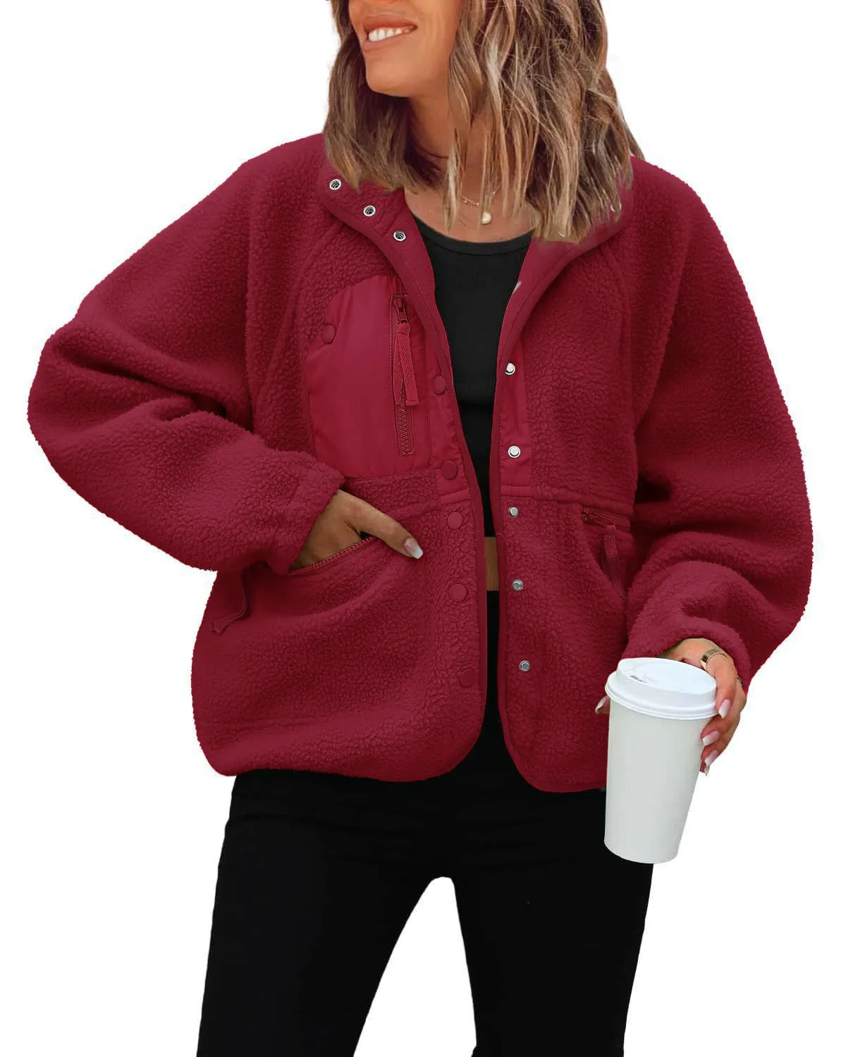 Winter Jacken Autumn Winter Women's Versatile Jacket Sports Casual Sweatshirt Buttons Chamarras Invierno Mujeres Oberbekleidung