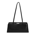 Women Frame Clasp Clutch Shoulder Bag Tote Handbag 2025 Winter New Bag Coffee Black Off White Color