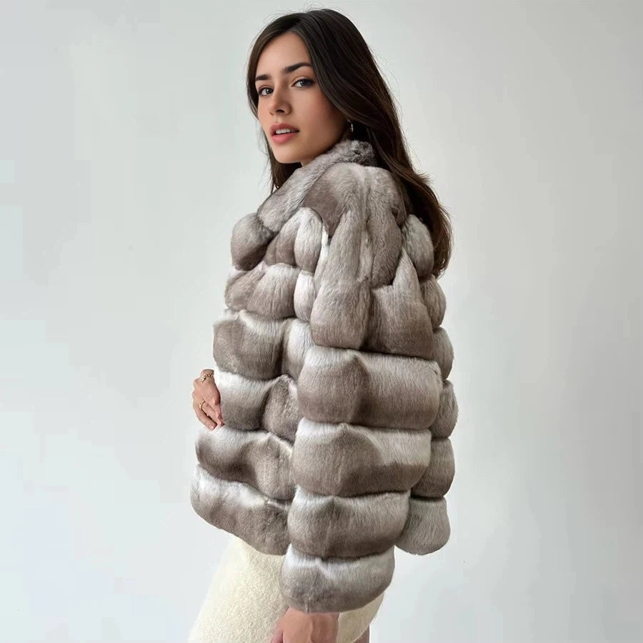 Winter Fur Jackets Women Natural Rabbit Fur Short Coat Hot Selling New Real Fur Clothes For Women