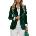 Modigirl Women's Fall Winter Velvet Blazer Jackets 2025 New Fashion Solid Color Loose Buttoned Coat Trendy Coat for Urban Ladies