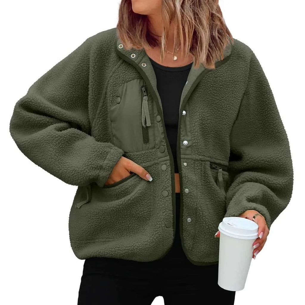 Winter Jacken Autumn Winter Women's Versatile Jacket Sports Casual Sweatshirt Buttons Chamarras Invierno Mujeres Oberbekleidung
